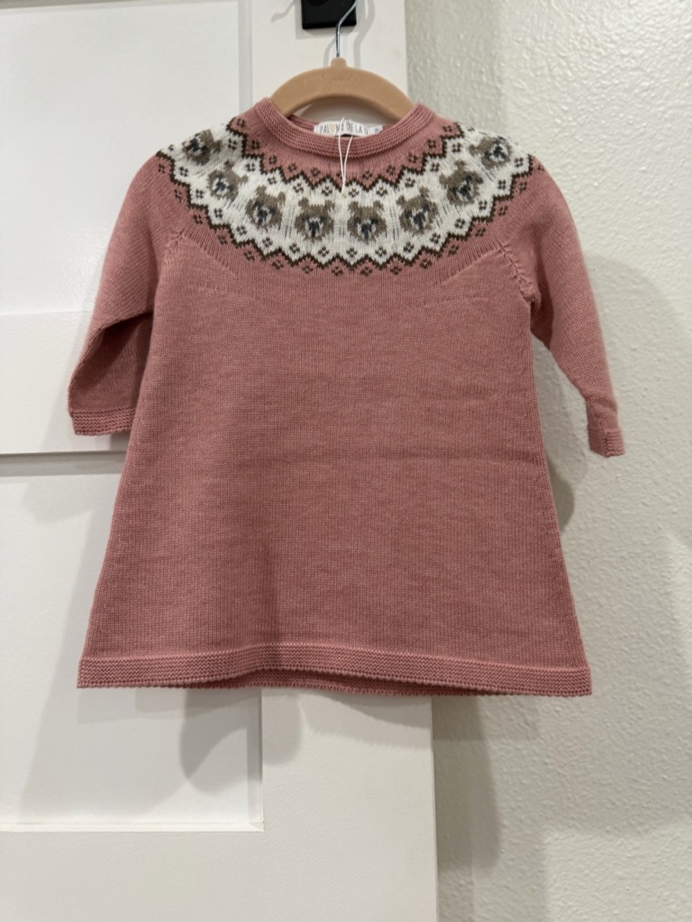 Paloma De la O Fair Isle Yoke Knit Dress for baby